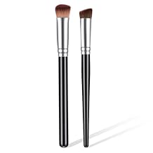 cobee 2 Pcs Concealer Brush Under Eye, Angled Concealer Brush Under Eye Small Brightening Brushes, Eyebrow Makeup Brushes For Foundation Liquid Cream Powder Precise Coverage Dark Circles