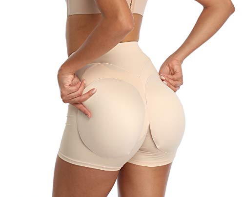 BIMEI 2PS Sponge padded Womens Butt Lifter Shapewear Butt Shaper Boxer Padded Enhancing Underwear Tummy Control LXIAOPI3