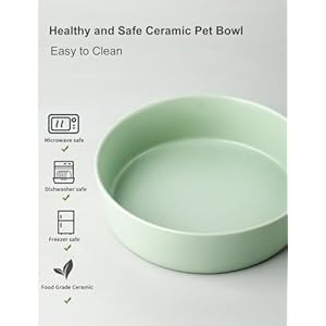 Ubee Ubee Ceramic Dog Bowl 7 Inch Dog Dish Dog Food Bowl Pet Food Water Dish Feeding for Medium Small Dogs and Large Cat Sage Green Cucciolini Doodles Ubee ubee ceramic dog bowl 7 inch dog dish dog food bowl pet food water dish feeding for medium small dogs and large cat sage green cucciolini doodles