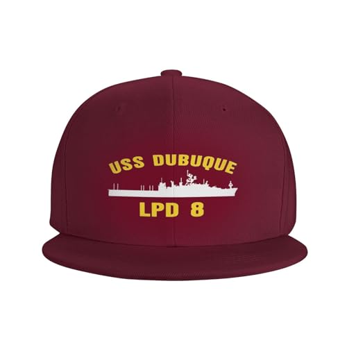 USS Dubuque LPD-8 Outdoor Baseball Hat Flat Hat3
