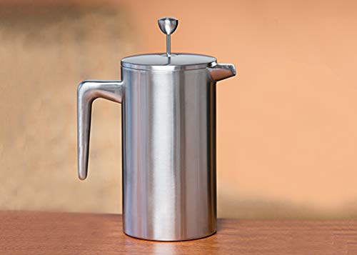 Miniatura 4 de Service Ideas PDWSA350BS Prensa de café de doble pared, acero inoxidable, cepillado, 12 oz.