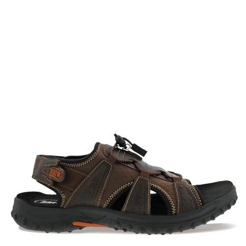 Drew Waves Men's Sandal with Removable Footbed Brown Leather Combo - 13 6e2