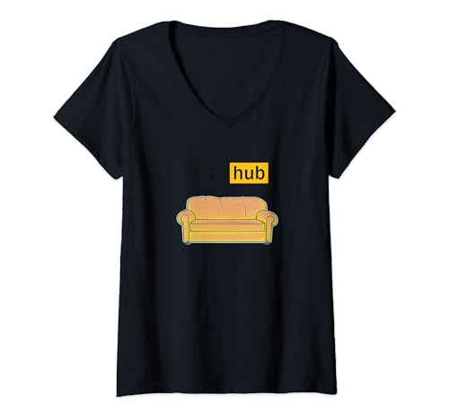 Womens Sofa Hub Parody T-Shirt JD Vance Couches V-Neck