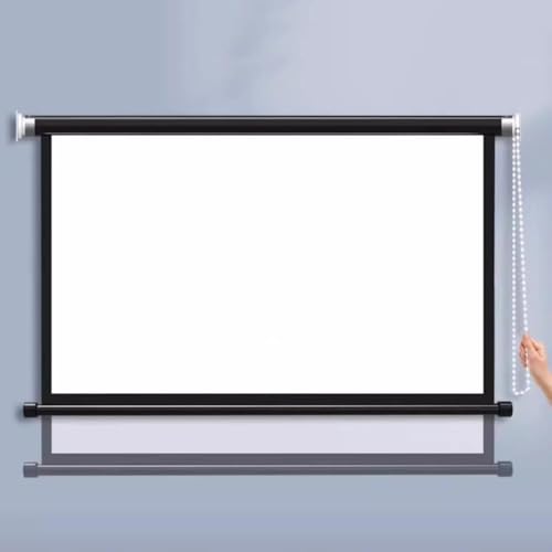 Pantalla de proyección manual retráctil 60 pulgadas miniatura 1