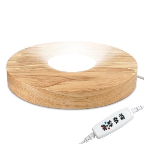 FuoiCorn Wood LED Light Base 5.9 inch
