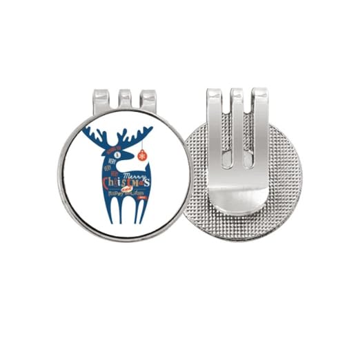 Marqueur de balle de golf en émail de prestige motif cerf bleu no/no
