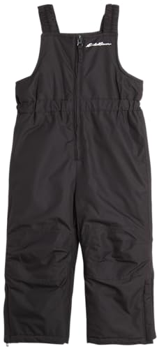Eddie Bauer Kids' Snow Bib - Insulated Waterproof Overalls with Snow Gaiters - Ski Pants for Toddler BoysGirls, 2T-4T, Size 2 Toddler, Black