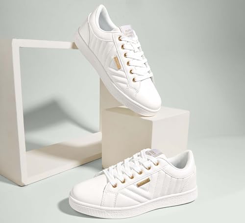 Image of LUCKY STEP Glitter Shoes Sparkly Bling Shiny Bedazzled Lace up Fashion Sneakers for Women
