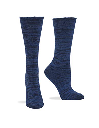 HUE Super Soft Roll Top Boot Sock 2 Pair Pack, Navy, One Size - Thumbnail 2