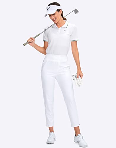 Image of YYV Women's Golf Pants High Waist Stretch Ankle Pants with Pockets