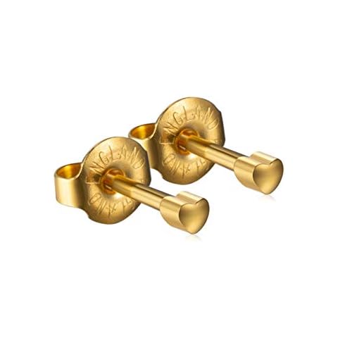 Official Caflon Blu Ear Piecing Studs Gold Mini Heart (2 Pairs) Cover