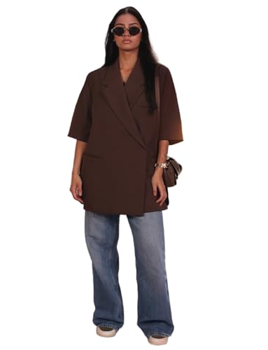 Blazer d'été femme demi-manches veste chic de loisirs