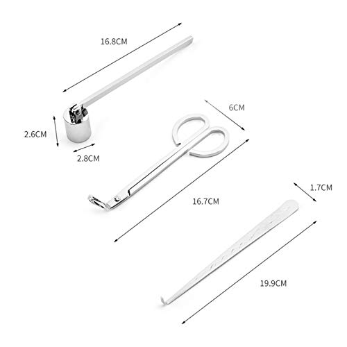 homozy 3 Unidades de aço Inoxidável para Velas Cortador de Pavios para Lamínulas de óleo E Tesoura C