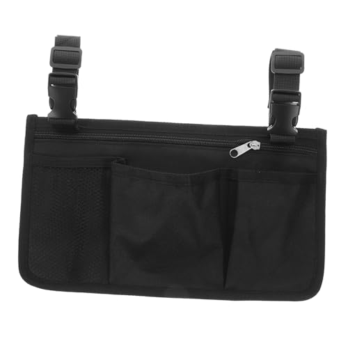 DRESSOOS 車椅子用オックスフォードサイド収納バッグ 軽量耐摩耗設計 取り付け簡単 車いす用大型ポーチ 高耐久ウォーカーバッグ 高齢者や旅