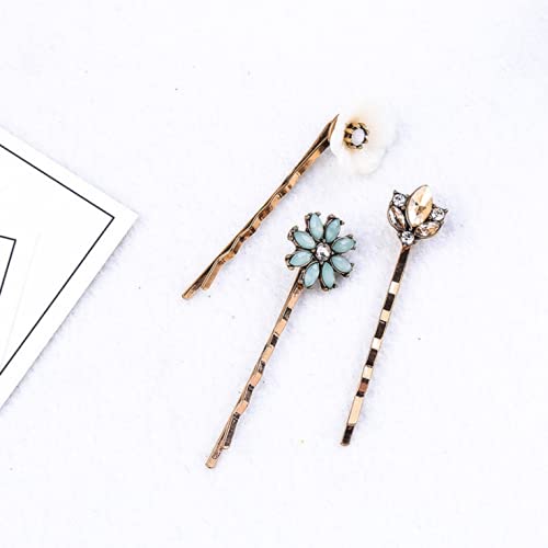 Miniatura 4 de YADIRF Paquete de 6 pines vintage Bobby Horquilla Rhinestone Jeweled Elegant Unique para el cabello DIY Accesorio