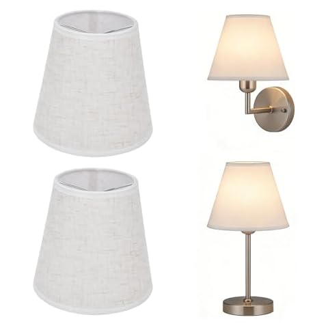 2 pcs Lamp Shades for Table Lamps Fabric Lampshade for E14 Bulbs Lamp Bases Nordic Style Lampshade Chandelier Lighting Accessories Cover