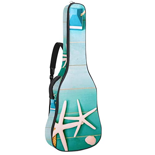 Housse étanche pour guitare acoustique avec double bandoulière et poche phare et ciel avec nuages, Multicolore 03., 42… - Les Beatles, Paul McCartney, John Lennon, RIngo Starr, George Harrison Housse étanche pour guitare acoustique avec double bandoulière et poche phare et ciel avec nuages, Multicolore 03., 42…