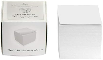 Sticky Note memo Cube 75 x 75 x 75mm, 750 Sheets, Zero Plastic Packaging