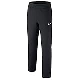 NIKE Brushed Fleece Cuffed Pantalones, Niños, Negro (Black/White/White), XS