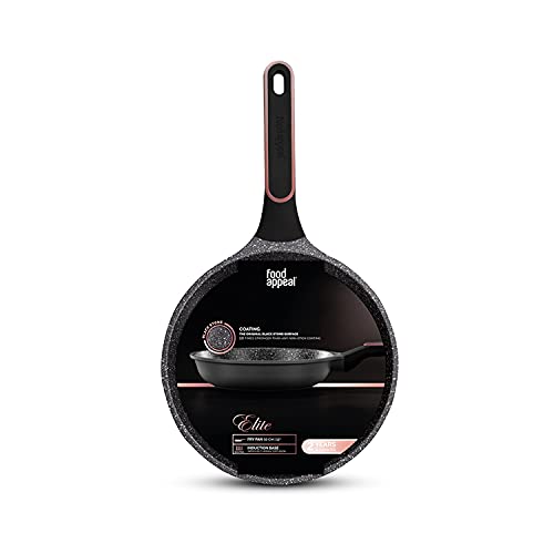 Food Appeal Elite - Sartén de inducción (revestimiento de piedra negra, para todo tipo de fuegos (20 cm)