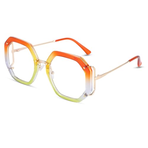 Lunettes anti-lumière bleue surdimensionnées de lecture au fini rétro