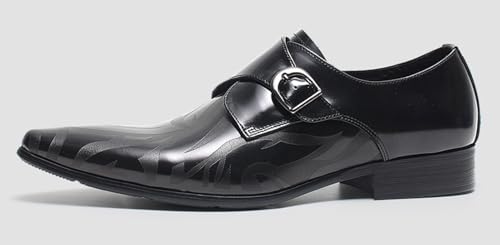 Santimon Men’s Leather Dress Shoes – Monk Strap Loafres with Single Buckle, Cushioned Insole & Slip-Resistant Sole for Business Casual, Wedding & Formal Wear4