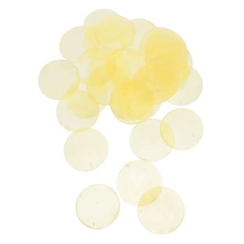 Alipis 30 Piezas Discos Redondos de Concha Natural con Doble Agujero Colgantes para Cortinas y Decoración de Bodas Artesanía para Móviles de Viento y Separadores de Color Limón
