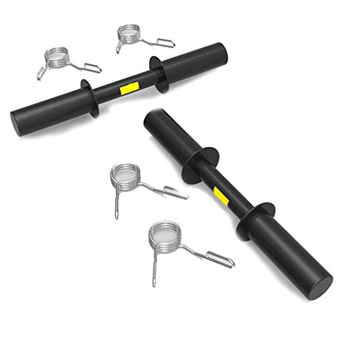 Full 90 Weight Training Barbell Bar Short Austrian Bar Olympic Barbell Bar Olympian Short Dumbbell Bar Fitness Equipment Barbell Short Bar 100kg (Color : Black, Size : 455cm)