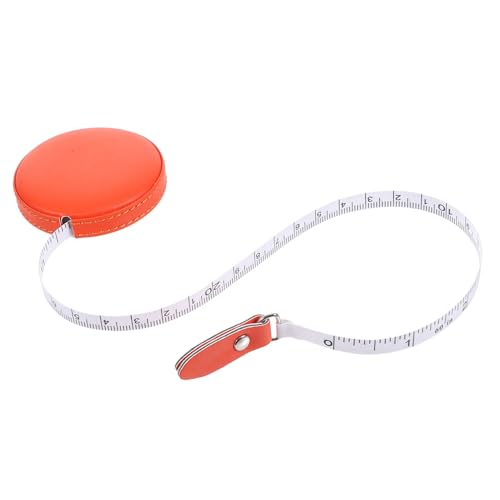 Cinta Métrica Compacta Piel PU Naranja 1.5 m miniatura 1