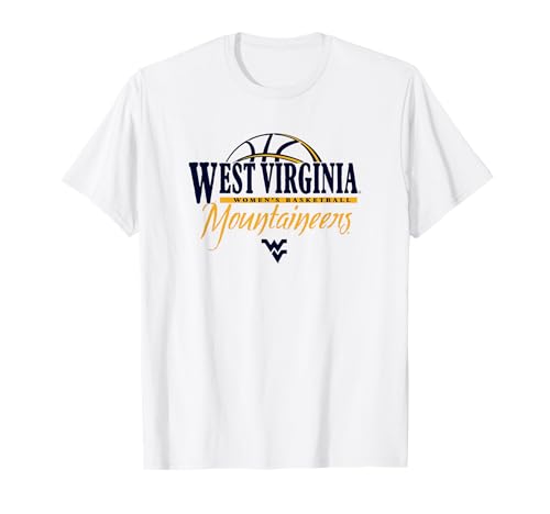 West Virginia Mountaineers Women's Basketball Layup White T-Shirt