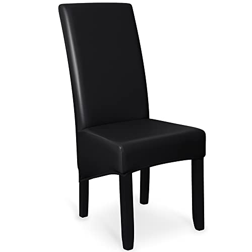 lygooh Waterproof PU Leather XL Chair Covers for Dining Chair Stretch High Back Large Chair Covers Washable Removable Seat Covers Chair Protector Slipcover for Dining Kitchen