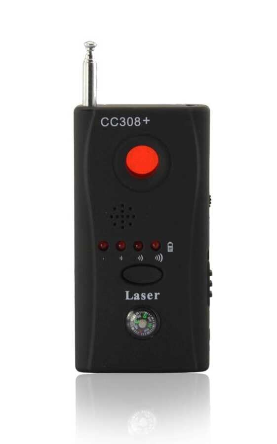 CC308+ Multi-Fonksiyonlu Sinyal Dedektörü, Siyah, Lazer Kameralı Böcek Tarayıcı, Kablosuz RF Sinyal Tespit Cihazı