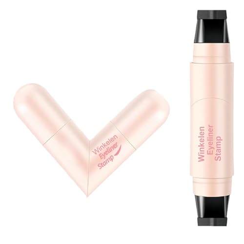 Image of Waterproof Winged Eyeliner Stamp Pen, Dual Head Rotating Design, Quick-Dry, Long-Lasting, Smudge-Proof Liquid Eyeliner Pen for Beginners, Cat Eye Tool, Easy to Use for Everyday (Black)