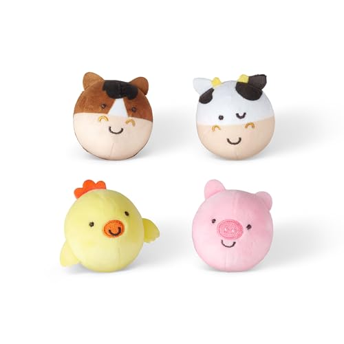 Melissa & Doug Rollables, Juguete de amigos de la granja para bebés y niños pequeños (4 piezas), para bebé y primera infancia, Bolas sensoriales para bebés, 6 meses+, Regalo para niños y bebés