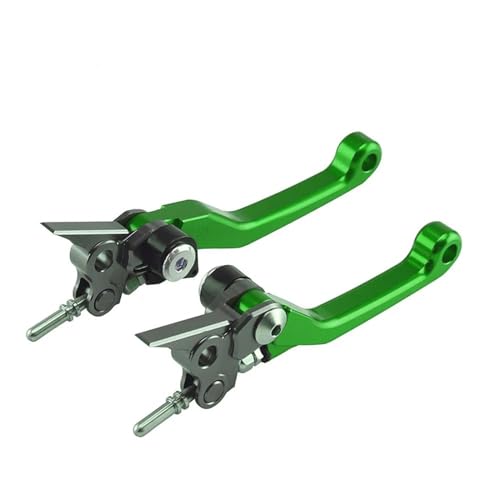 HengSai Kupplungshebel Bremsgriff Für Husqvarna TC65 17-18 TC85 14-18 TC 65 85 Off-Road-Motorrad CNC-Pivot-Klappbremskupplungshebel Bremshebel Griff (Color : Green)