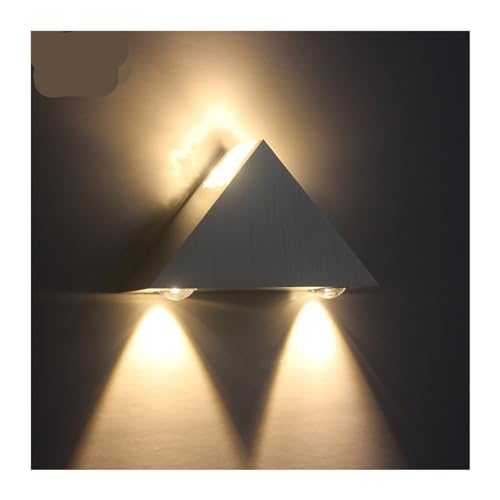 Aplique de pared de aluminio resistente de diseño vanguardista con iluminación LED triangular 3W 3