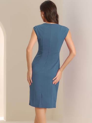 Image of Allegra K Women's Sheath Dress Pencil Work Sleeveless Professional Office Dresses