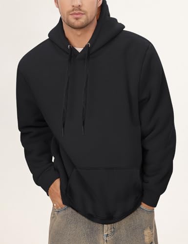 Gihuo Men's Warm Crewneck Sherpa Lined Fleece Sweatshirt Pullover Tops4