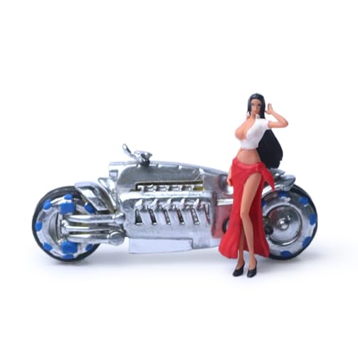 Amazon | MoreArt 1/64 ダッジ トマホーク シルバー & ガール フィギア