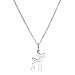 jewellerybox Sterlingsilber Bambi Anhänger an 45,7cm + 5cm (18 + 2 Inches) Kette