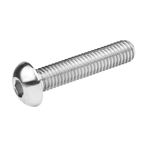Image of Titanium Bolt M4x6 8 10 12 15 20mm Hex Head Screws for Bicycle Pack of 4 (Silver, M4x20mm)