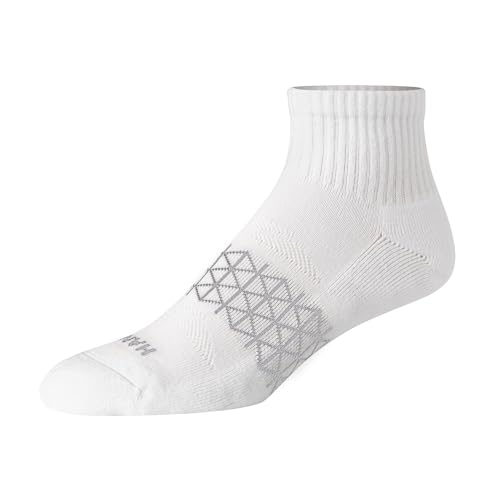 Hanes mens Absolute Active Cushioned Ankle Socks, Moisture Wicking Socks, Seamless Toe, 4-pack3
