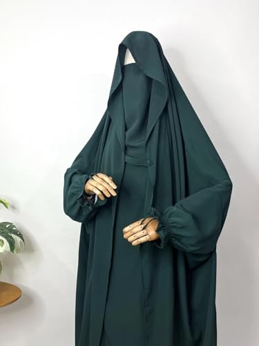 Image of NAZNEEN Saudi Jilbab Full Length and Noise Pc MATT NIDA Fabric with extra panel to cover face
