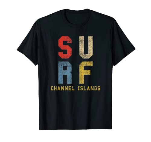 Channel, Islands, California - Camiseta retro vintage para surf Camiseta