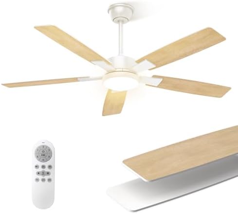 Meilleurs rafraîchisseurs d'air 2026 56 Mefine 2 Couleurs Pales Réversibles Ventilateur Plafond avec Lumi...