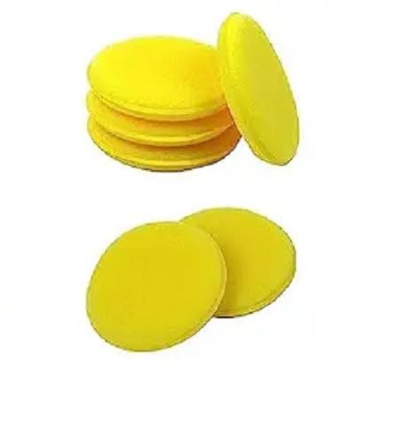 ShopiMoz Premium Foam Polishing Sponge for Vehicles Durable & Washable Applicator Sponge (Pack of 6 Pcs)