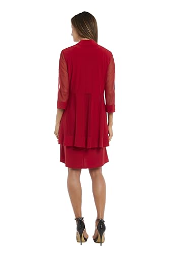 Image of R&M Richards Women's Petite Glitter Trim Jacket Dress