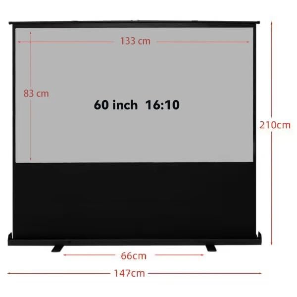 Pantalla portátil para proyector con soporte de piso 60 pulgadas miniatura 2