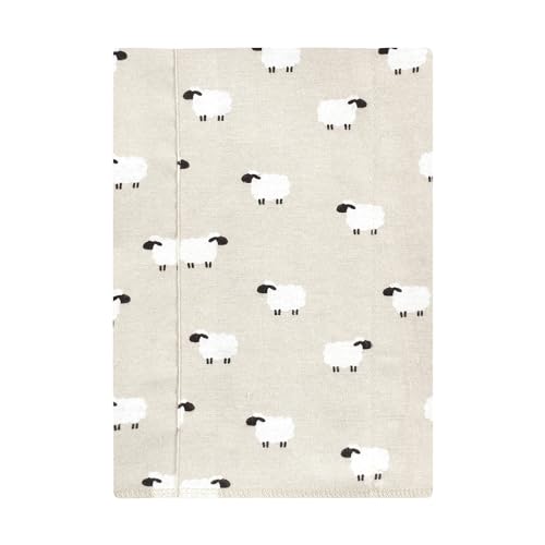 Image of Hudson Baby Unisex Baby Cotton Flannel Burp Cloths, Taupe Sheep, One Size