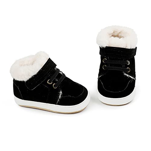 Image of HsdsBebe Baby Boys Girls Pu Leather Hard Bottom Walking Sneakers Toddler Rubber Sole First Walkers Infant Cartoon Slippers Crib Shoes